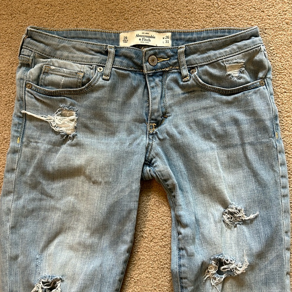 Abercrombie and Fitch super skinny low rise jeans